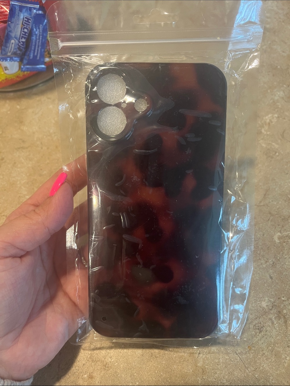 Tortoiseshell Pattern Phone Case for Cell Phones - Dark Brown/Black